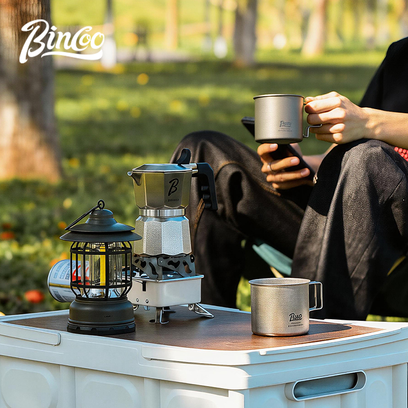 Outdoor Camping Bin - Mug Camping Bincoo Titanium 300ML, 2-Pak