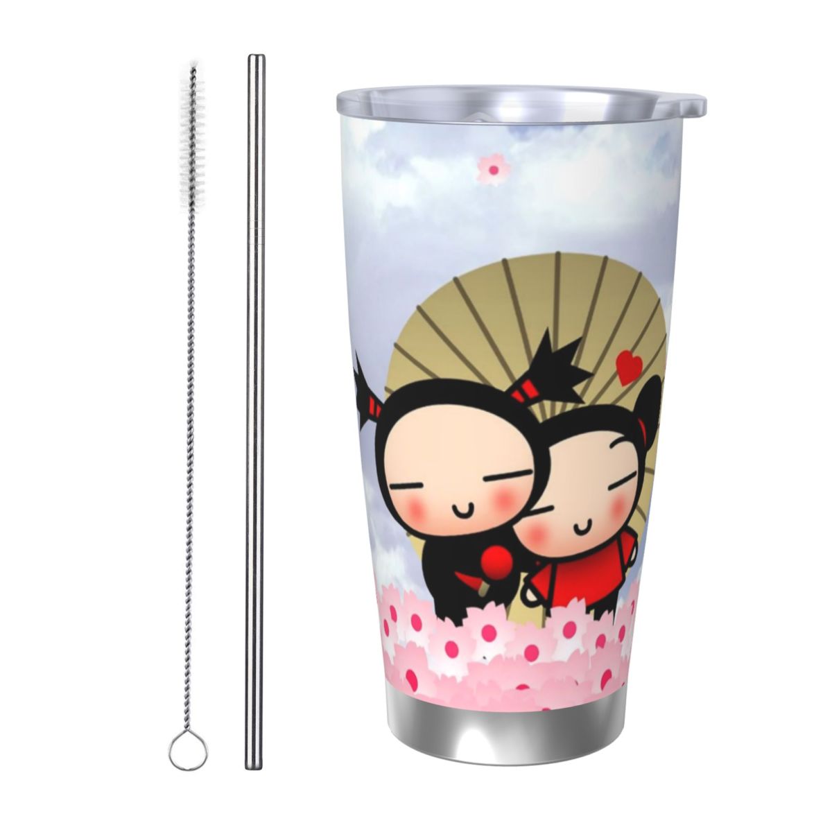 Vacuum Insulated Flask - Cute Cartoon Pucca 20oz Cangkir Kopi