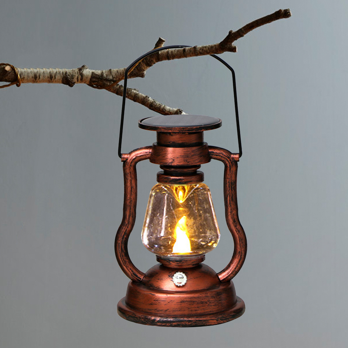 Camping Solar Lantern - Lampu Lentera Vintage Portabel untuk Berkemah,