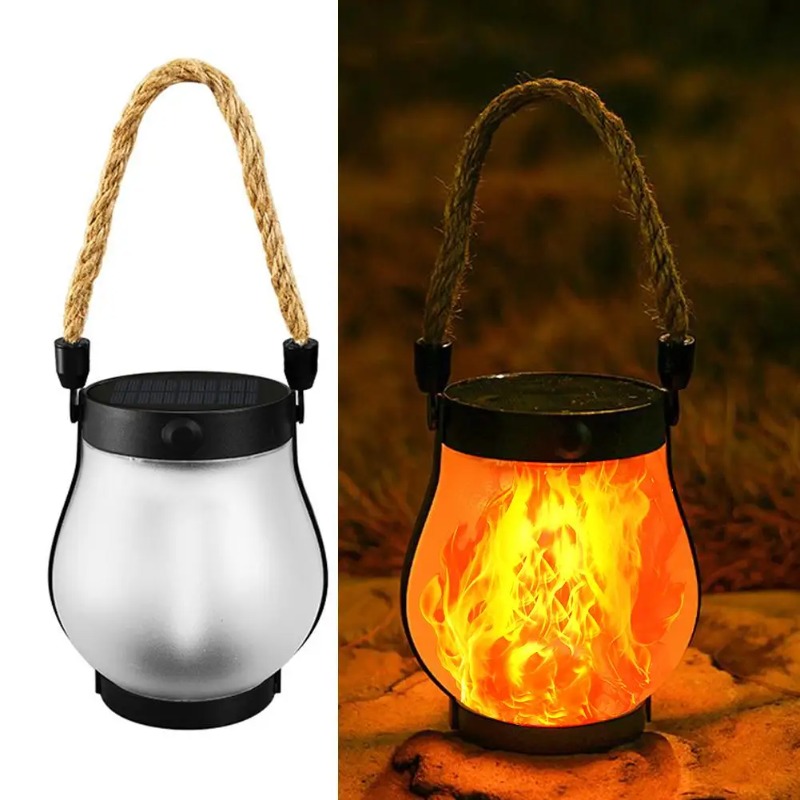 Camping Solar Lantern - Lampu Api Surya USB Isi Ulang