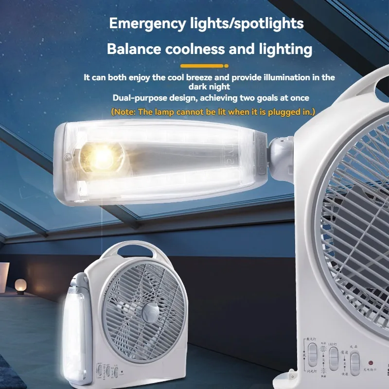 Outdoor Camping Fans - Kipas Listrik Hemat Energi 10 Inci