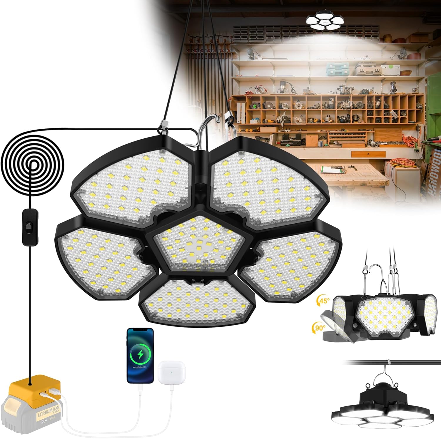 Outdoor Camping Jobs - Lampu Gudang Bertenaga Baterai Lampu Kerja
