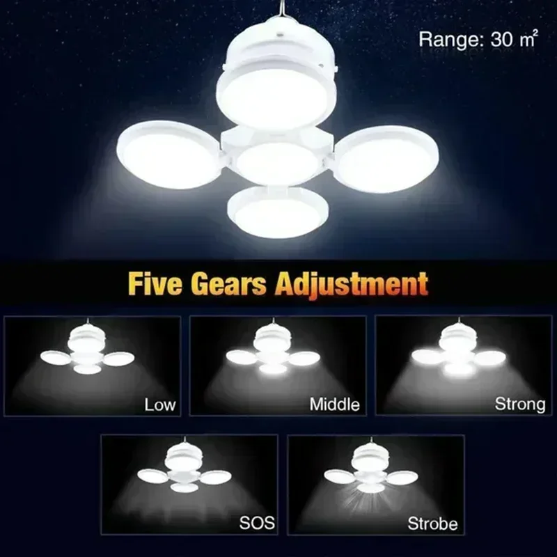 Camping Solar Lantern - Lampu Kemah Energi Surya 5 Mode