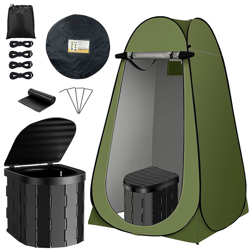Outdoor Camping Toilet Tent - ‌ Tenda Toilet Pop-Up Portabel Tempat