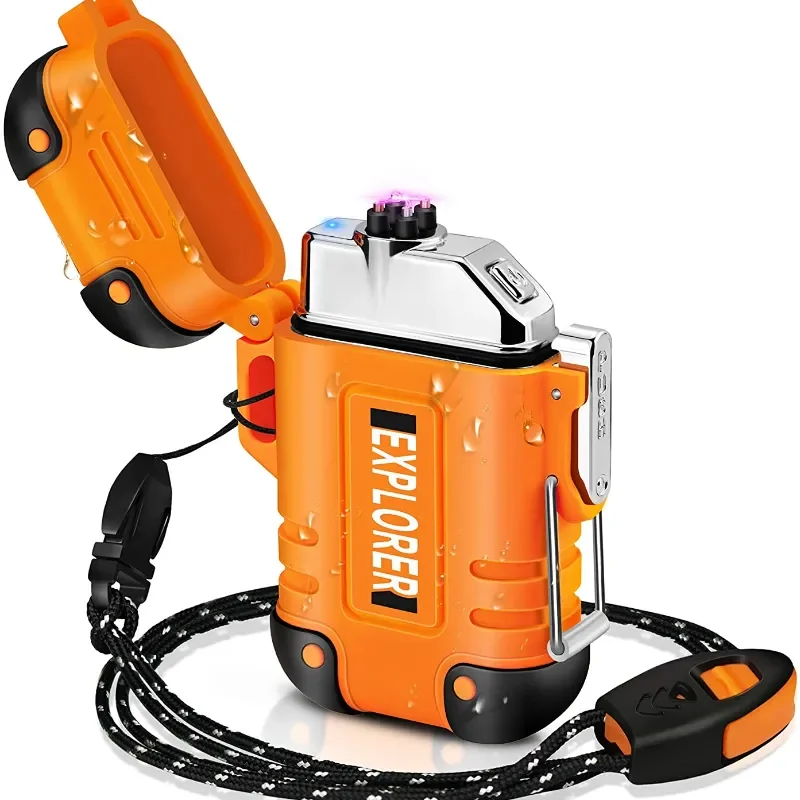 Outdoor Windproof Lighter - 2023 baru tahan air Double Arc