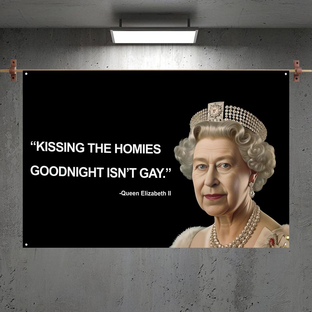Outdoor Camping Quotes - Kissing Homies Goodnight Kutipan Lucu Bendera