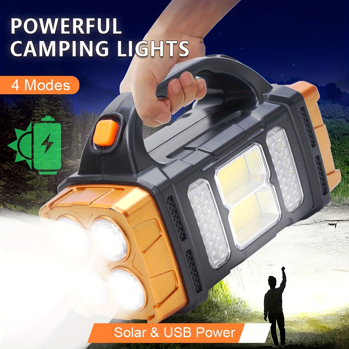 Camping Solar Lantern - Senter LED Tenaga Surya Daya Tinggi