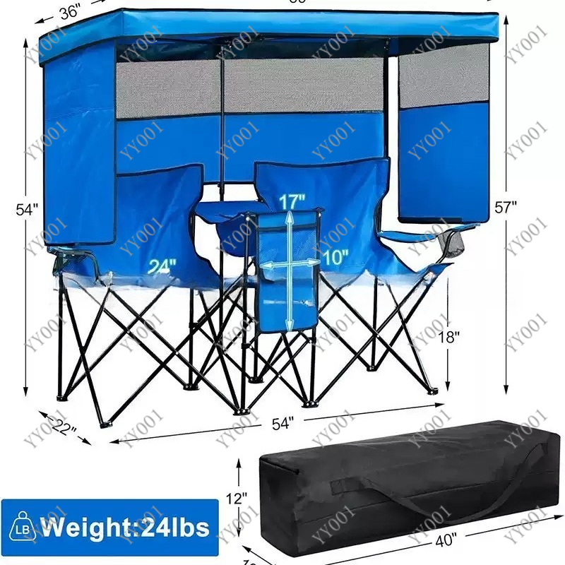 Outdoor Camping Folding Chairs - Kursi Lipat Ganda Portabel untuk Berkemah