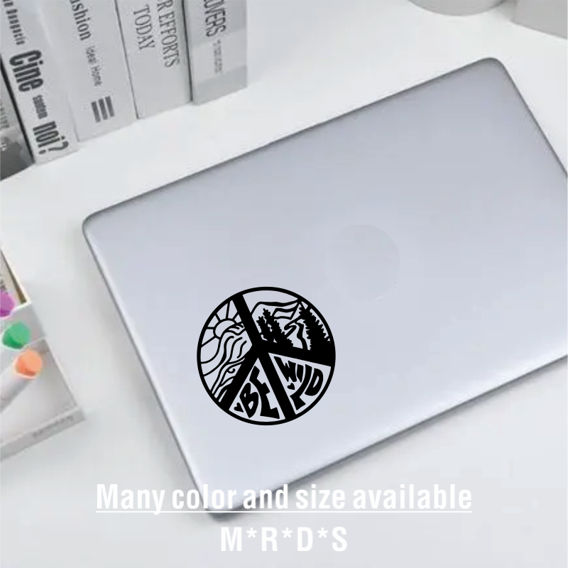 Outdoor Camping Quotes - Stiker Mobil Vinil Tanda Perdamaian untuk