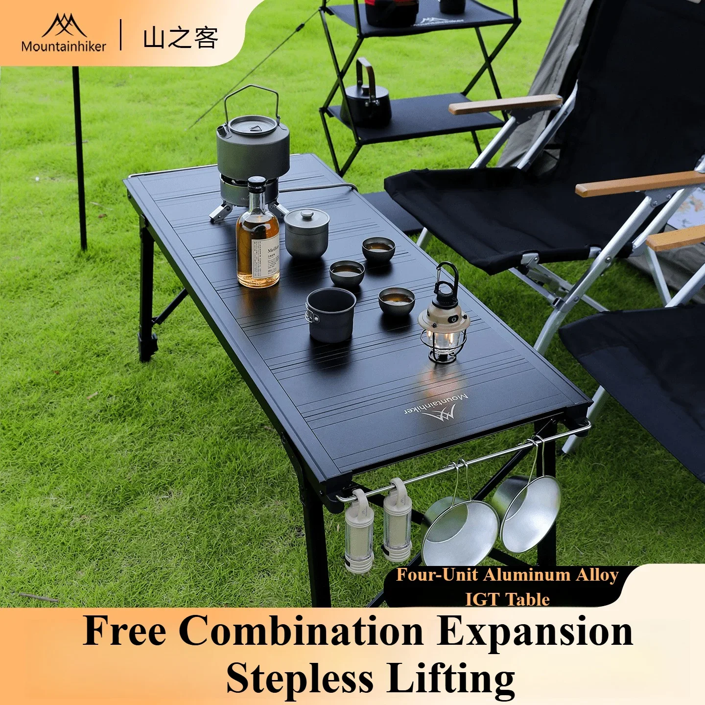 Outdoor Camping Gas Stove - Meja Panggangan BBQ Portabel Mountainhiker dengan
