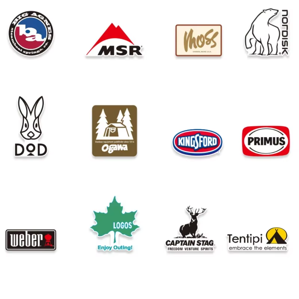 20 Buah Paket Stiker Luar Ruan - Outdoor Camping Brand ulasan dan harga