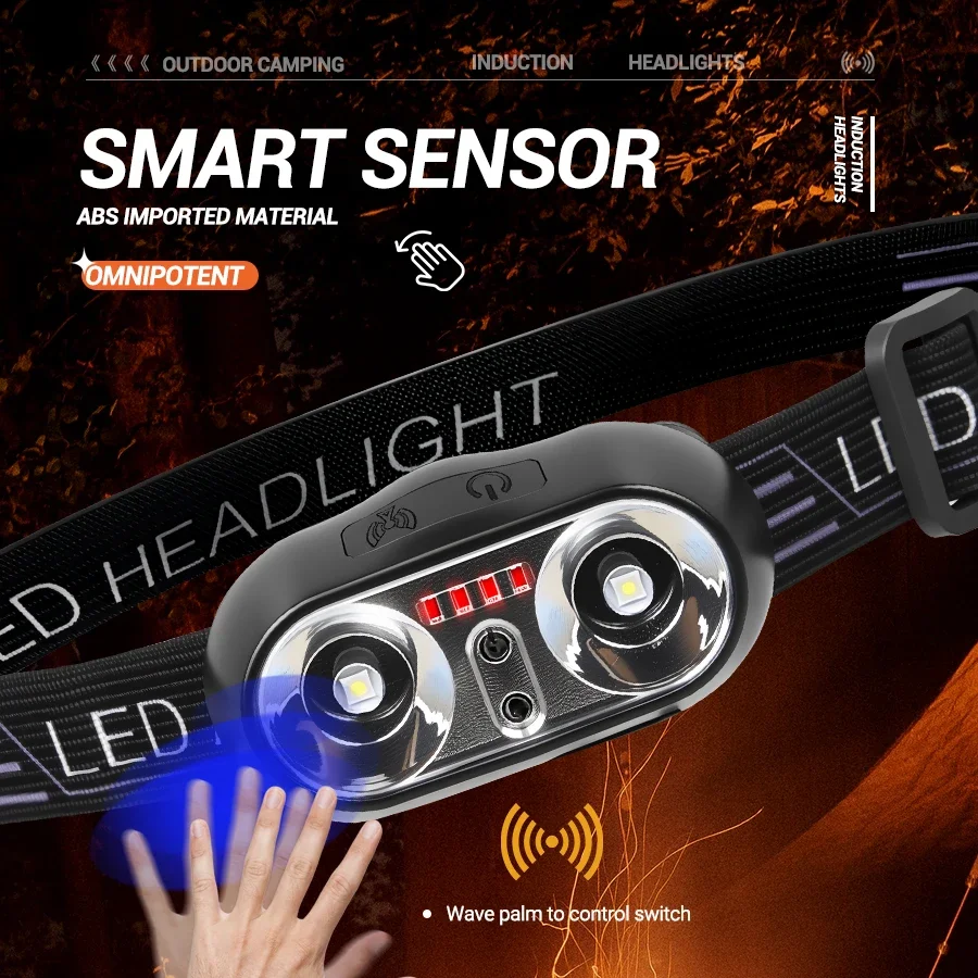 Lampu Depan Sensor Gerak XPE + - Headlamp ulasan dan harga