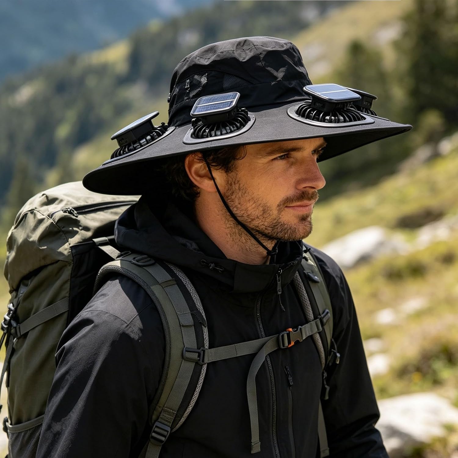 Topi Kipas Tenaga Surya Hot 6  - Outdoor Camping Fans ulasan dan harga