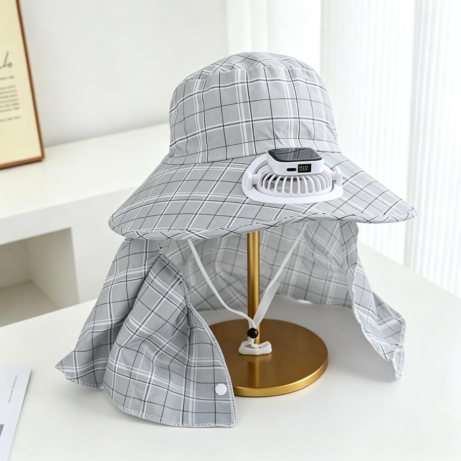 1PC Topi Kipas Pelindung Leher - Outdoor Camping Fans ulasan dan harga