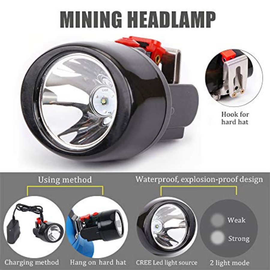 Lampu Kepala Tambang LED Isi U - Headlamp ulasan dan harga