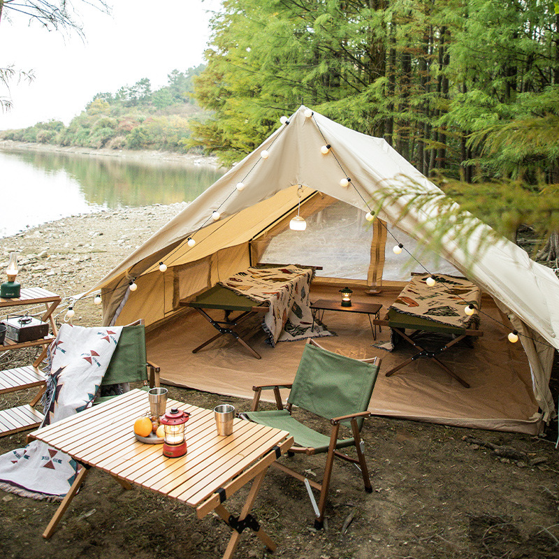 Tenda Herringbone Besar, Tahan - Outdoor Camping And Glamping ulasan dan harga