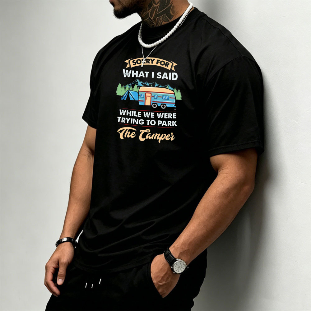 Kaos Pria Bergambar Camper Tra - Outdoor Camping Quotes ulasan dan harga