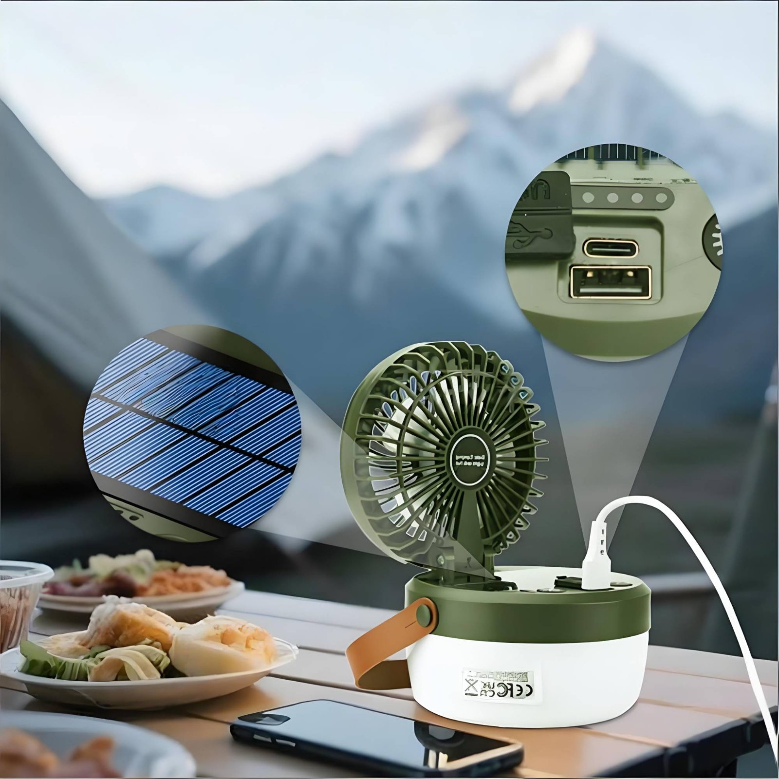 Lampu Kipas Tenaga Surya untuk - Camping Solar Lantern ulasan dan harga