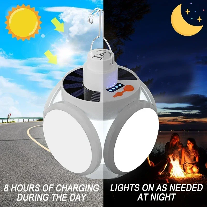 Lampu Kemah Energi Surya 5 Mod - Camping Solar Lantern ulasan dan harga