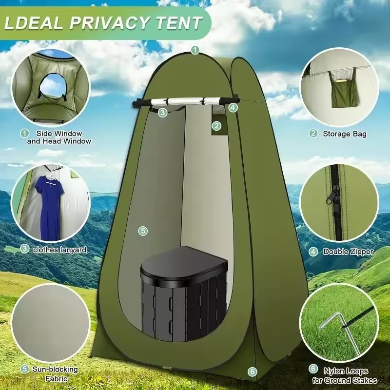 ‌ Tenda Toilet Pop-Up Portabel - Outdoor Camping Toilet Tent ulasan dan harga
