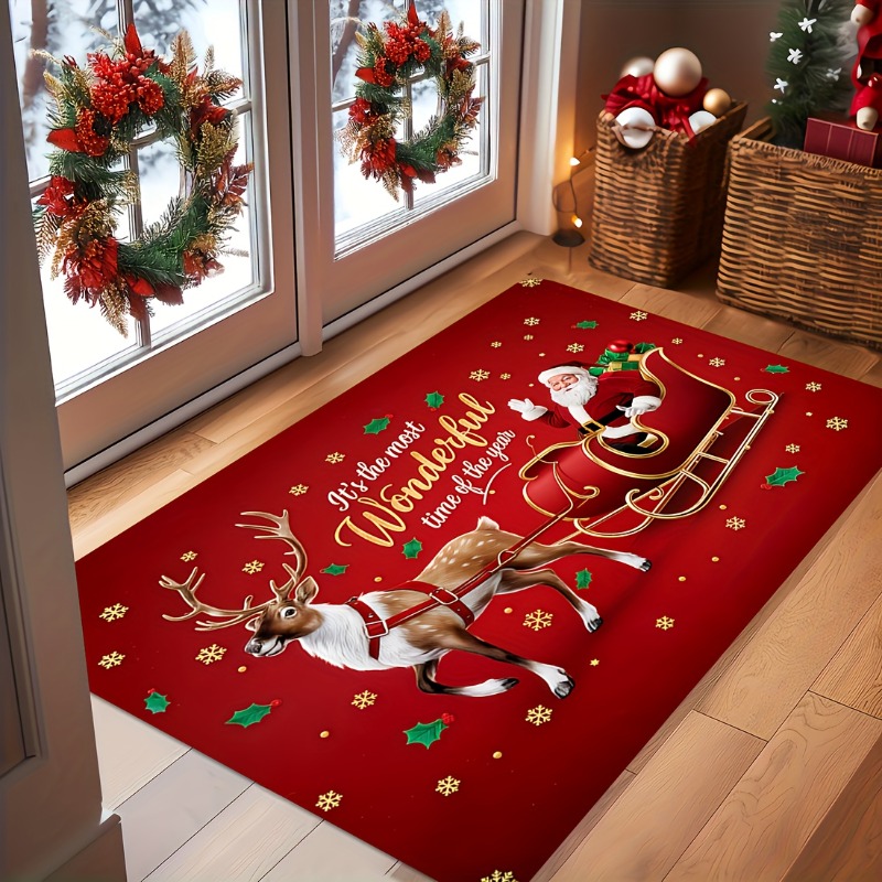 Keset Pintu Flanel Natal Merah - Outdoor Camping Quotes ulasan dan harga
