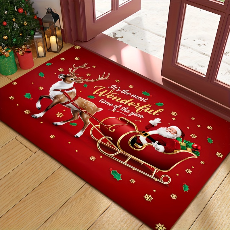 Keset Pintu Flanel Natal Merah - Outdoor Camping Quotes ulasan dan harga