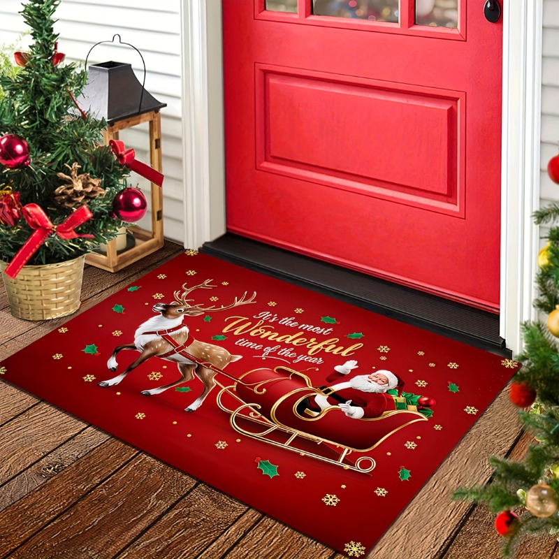 Keset Pintu Flanel Natal Merah - Outdoor Camping Quotes ulasan dan harga