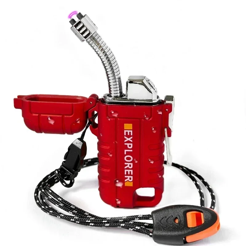 Korek api busur ganda tahan ai - Outdoor Windproof Lighter ulasan dan harga