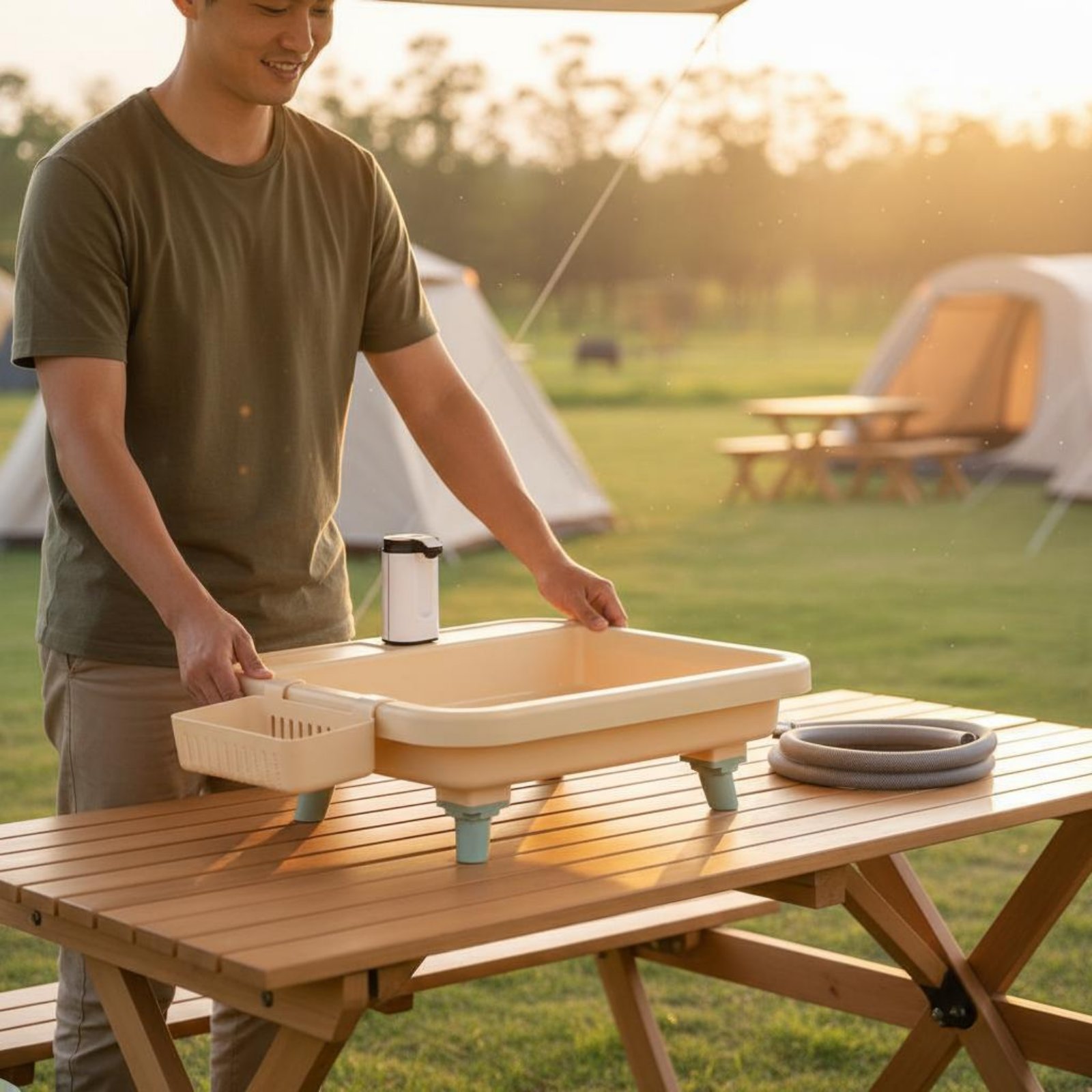 Stasiun Cuci Tangan Portabel d - Outdoor Camp ulasan dan harga