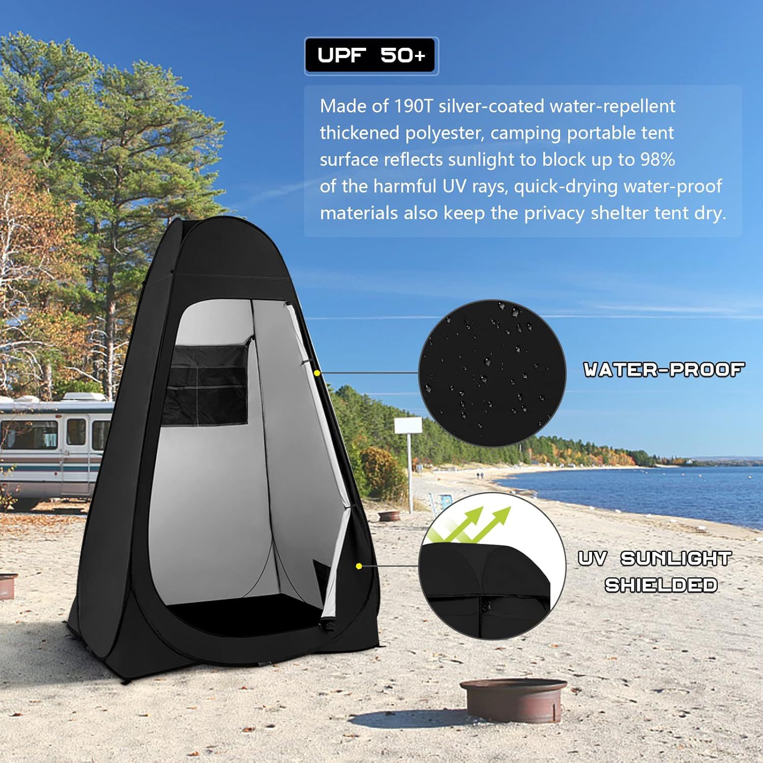 Tenda Toilet Portabel Pop-Up u - Outdoor Camping Toilet Tent ulasan dan harga