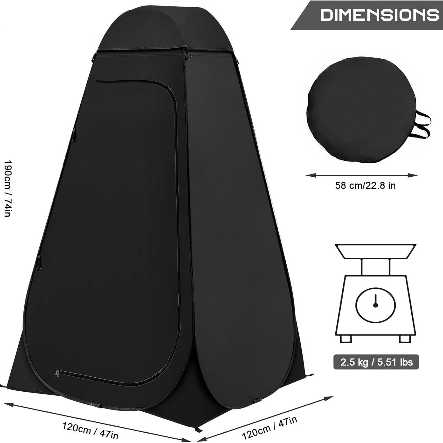 Tenda Toilet Portabel Pop-Up u - Outdoor Camping Toilet Tent ulasan dan harga