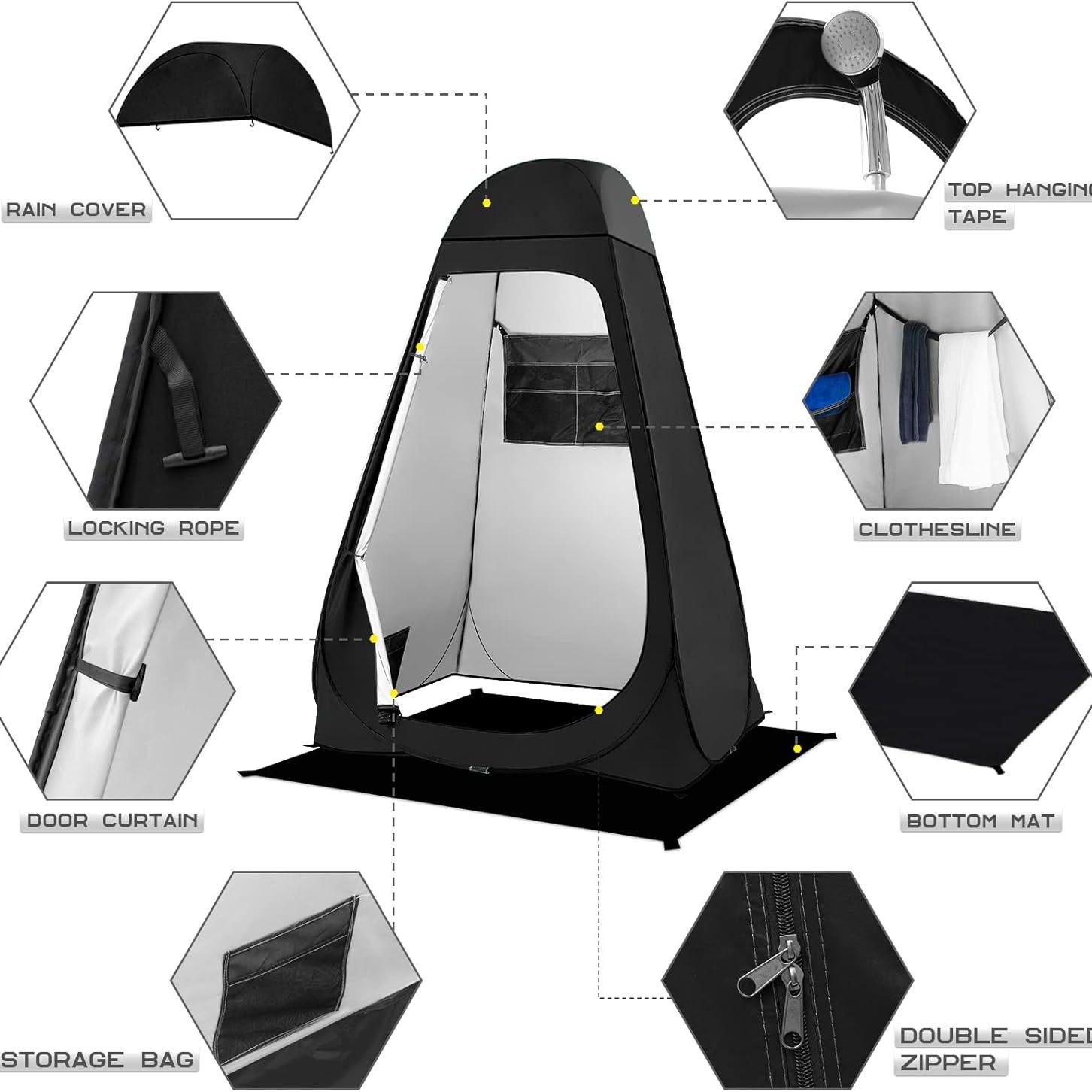 Tenda Toilet Portabel Pop-Up u - Outdoor Camping Toilet Tent ulasan dan harga