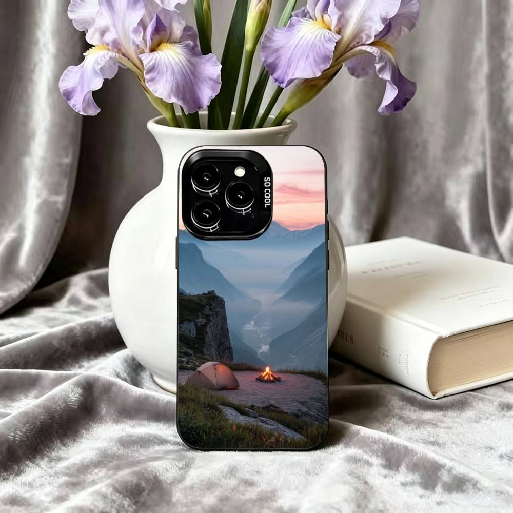 Casing Ponsel Motif Alam Gunun - Outdoor Camping Quotes ulasan dan harga