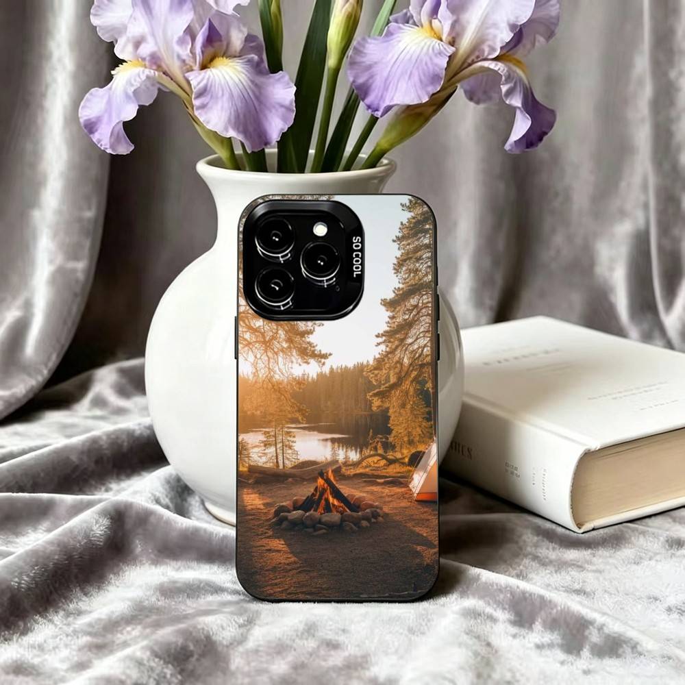 Casing Ponsel Motif Alam Gunun - Outdoor Camping Quotes ulasan dan harga