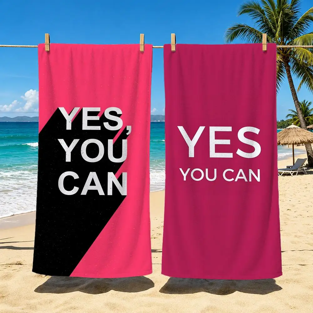 Handuk Pantai Y-Yes You Can To - Outdoor Camping Quotes ulasan dan harga
