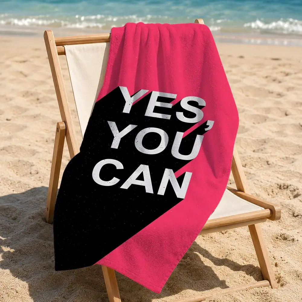 Handuk Pantai Y-Yes You Can To - Outdoor Camping Quotes ulasan dan harga